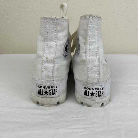 Chuck Taylor All Star Lugged High Top Sneaker Womens 5.5 White - Picture 4 of 10